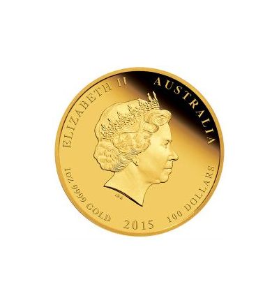 Zlatá mince 1 oz (trojská unce) ROK KOZY Austrálie 2015
