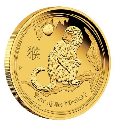 Zlatá mince 1/20 oz (trojské unce) ROK OPICE Austrálie 2016