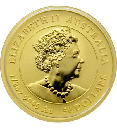 Zlatá mince 1/2 oz (trojské unce) ROK BUVOLA Austrálie 2021