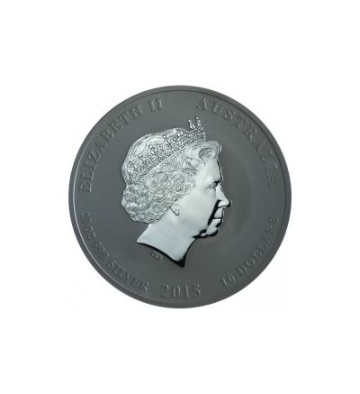 Stříbrná mince 10 oz (trojských uncí) ROK KOZY Austrálie 2015