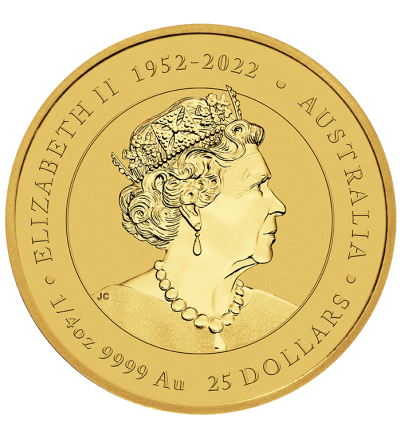 Zlatá mince 1/4 oz (trojské unce) ROK DRAKA Austrálie 2024