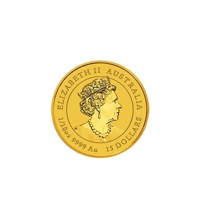 Zlatá mince 1/10 oz (trojské unce) ROK ZAJÍCE Austrálie 2023