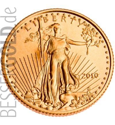 Zlatá mince 1/10 oz (trojské unce) AMERICAN EAGLE USA
