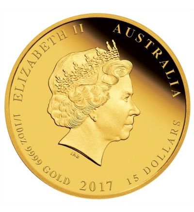 Zlatá mince 1/10 oz (trojské unce) ROK KOHOUTA Austrálie 2017