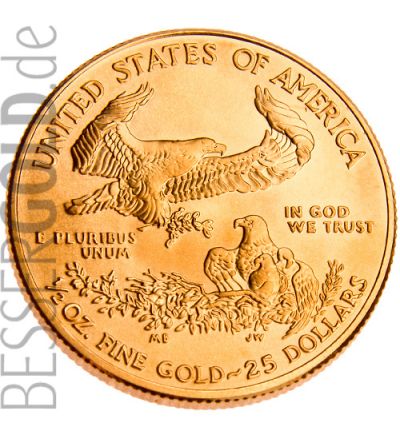 Zlatá mince 1/2 oz (trojské unce) AMERICAN EAGLE USA