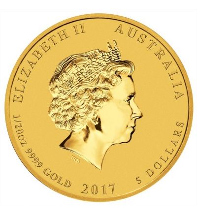 Zlatá mince 1/20 oz (trojské unce) ROK KOHOUTA Austrálie 2017