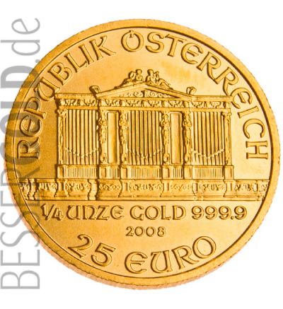 Zlatá mince 1/4 oz (trojské unce) WIENER PHILHARMONIKER Rakousko