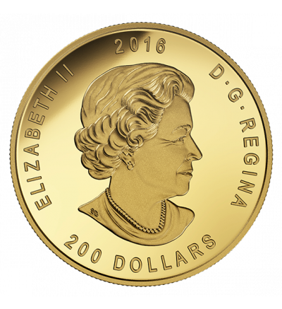 Zlatá mince 1 oz (trojská unce) ROARING GRIZZLY Kanada 2016