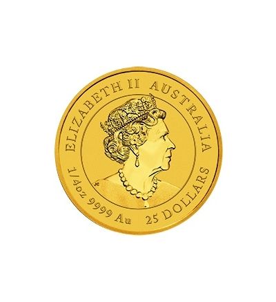 Zlatá mince 1/4 oz (trojské unce) ROK ZAJÍCE Austrálie 2023