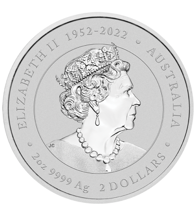 Stříbrná mince 2 oz (trojské unce) ROK DRAKA Austrálie 2024