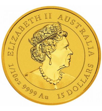 Zlatá mince 1/10 oz (trojské unce) ROK MYŠI Austrálie 2020