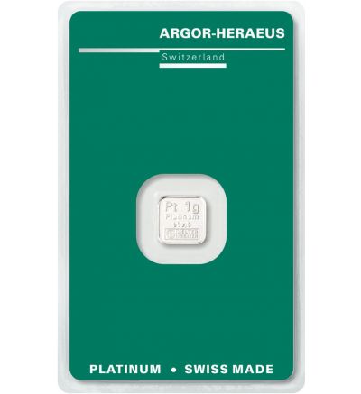  Platinový slitek 1 g ARGOR-HERAEUS (Švýcarsko) 