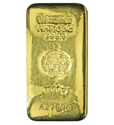 Zlatý slitek 1000g HERAEUS (Německo)
