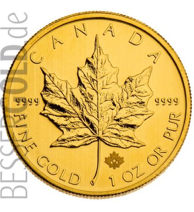 Zlatá mince 1 oz (trojská unce) MAPLE LEAF Kanada