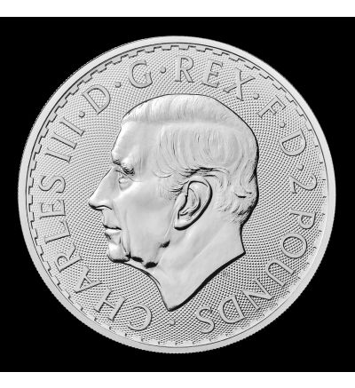 Stříbrná mince 1 oz (trojská unce) BRITANNIA Velká Británie 2023 Charles III.