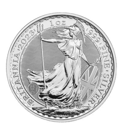 Stříbrná mince 1 oz (trojská unce) BRITANNIA Velká Británie 2023 Charles III.