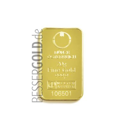 Gold bar Münze Österreich 20g