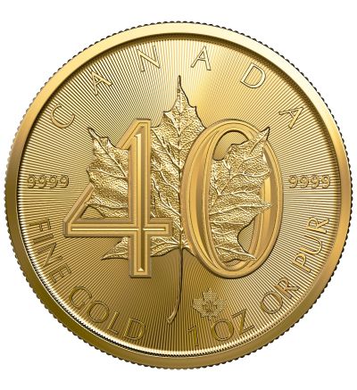 Zlatá mince 1 oz (trojská unce) MAPLE LEAF 40. výročí Kanada 2019