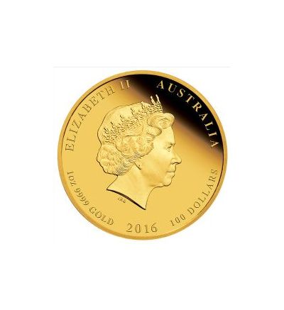 Zlatá mince 1 oz (trojská unce) ROK OPICE Austrálie 2016