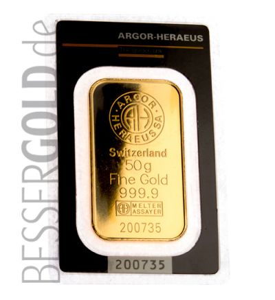 Gold bar 50g ARGOR-HERAEUS / HERAEUS