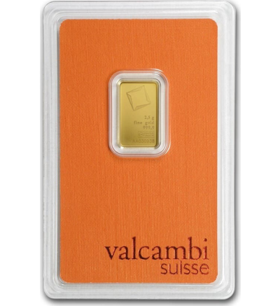 Zlatý slitek 2,5g VALCAMBI (Švýcarsko)