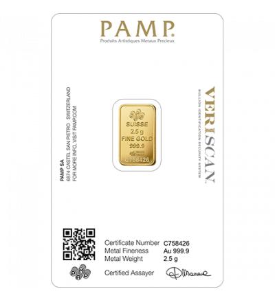 Gold bar 2,5g PAMP Fortuna (Swiss)