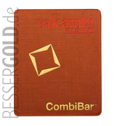 Gold bar 5 x 1g CombiBar Valcambi