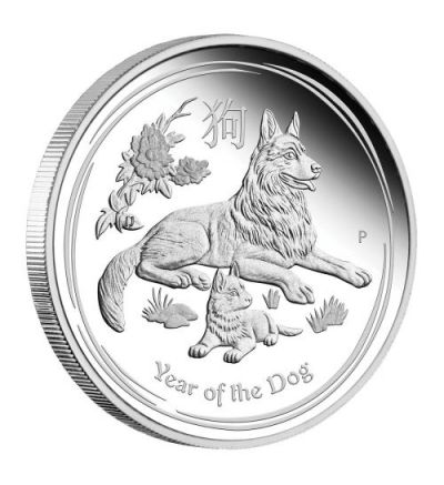 Stříbrná mince 1000g ROK PSA Austrálie 2018