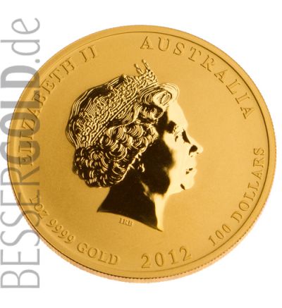Zlatá mince 1 oz (trojská unce) ROK DRAKA Austrálie 2012