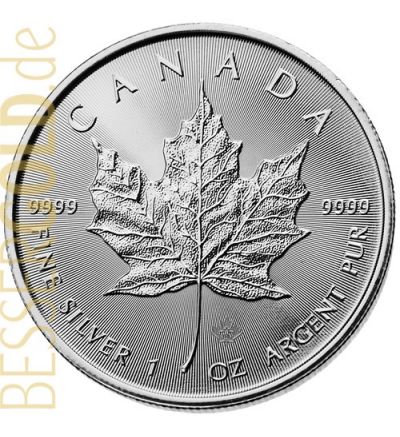 Stříbrná mince 1 oz (trojská unce) MAPLE LEAF Kanada