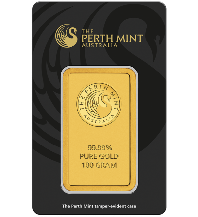 Zlatý slitek 100g PERTH MINT (Austrálie)