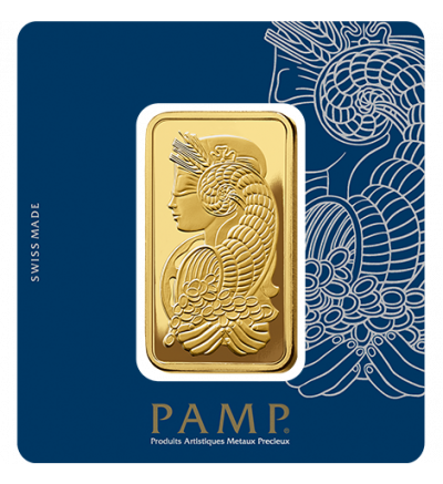 Zlatý slitek 100g PAMP Fortuna (Švýcarsko)