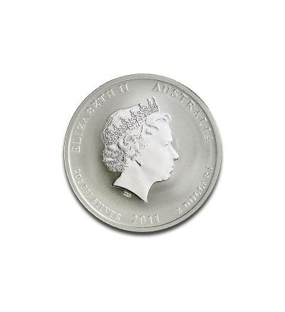 Stříbrná mince 2 oz (trojské unce) ROK ZAJÍCE Austrálie 2011