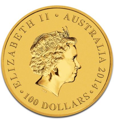 Zlatá mince 1 oz (trojská unce) KANGAROO 25 let Jubileum Austrálie 2014