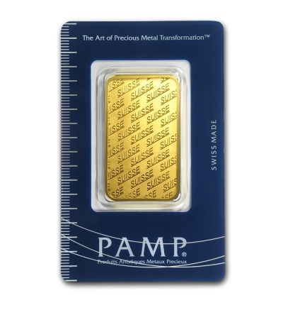 Zlatý slitek 1 oz (trojská unce) PAMP Suisse (Švýcarsko)