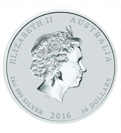 Stříbrná mince 1000g ROK OPICE Austrálie 2016
