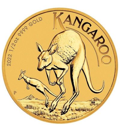 Zlatá mince 1/2 oz (trojské unce) KANGAROO Austrálie 2022