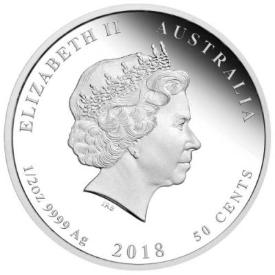 Stříbrná mince 1/2 oz (trojské unce) ROK PSA Austrálie 2018