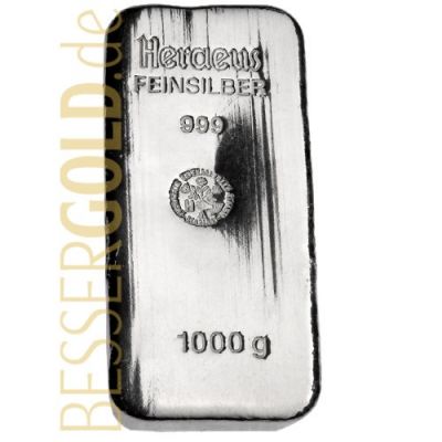 Stříbrný slitek 1000g UMICORE / HERAEUS (Německo)