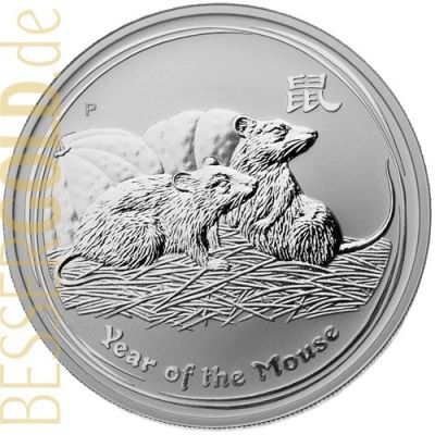 Stříbrná mince 1000g ROK MYŠI Austrálie 2008