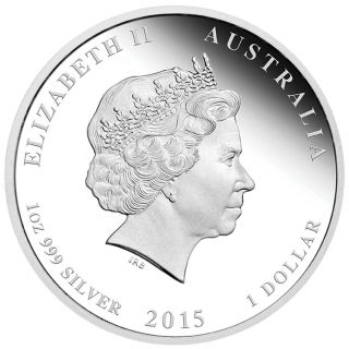 Stříbrná mince 2 oz (trojské unce) ROK KOZY Austrálie 2015