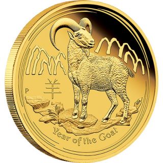 Zlatá mince 1 oz (trojská unce) ROK KOZY Austrálie 2015