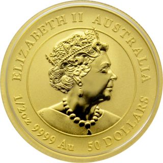 Zlatá mince 1/2 oz (trojské unce) ROK BUVOLA Austrálie 2021