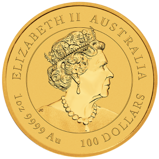 Gold coin 1 oz Year of the TIGER Australia 2022
