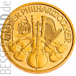 Zlatá mince 1/10 oz (trojské unce) WIENER PHILHARMONIKER Rakousko