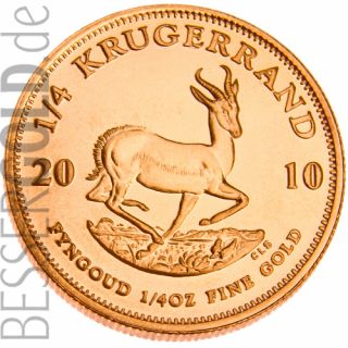 Zlatá mince 1/4 oz (trojské unce) KRUGERRAND Jižní Afrika