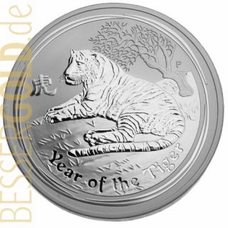 Stříbrná mince 1000g ROK TYGRA Austrálie 2010