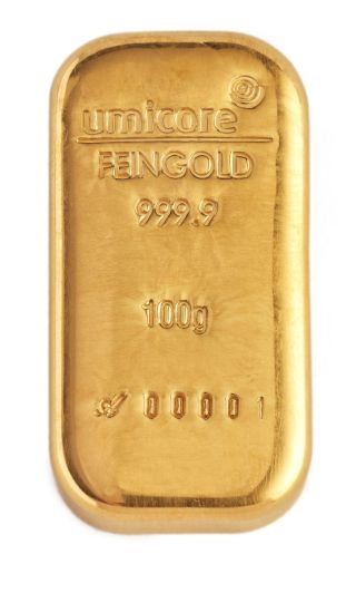 Gold bar 100g VALCAMBI/UMICORE