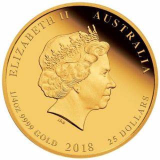 Zlatá mince 1/4 oz (trojské unce) ROK PSA Austrálie 2018