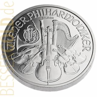 Stříbrná mince 1 oz (trojská unce) WIENER PHILHARMONIKER Rakousko